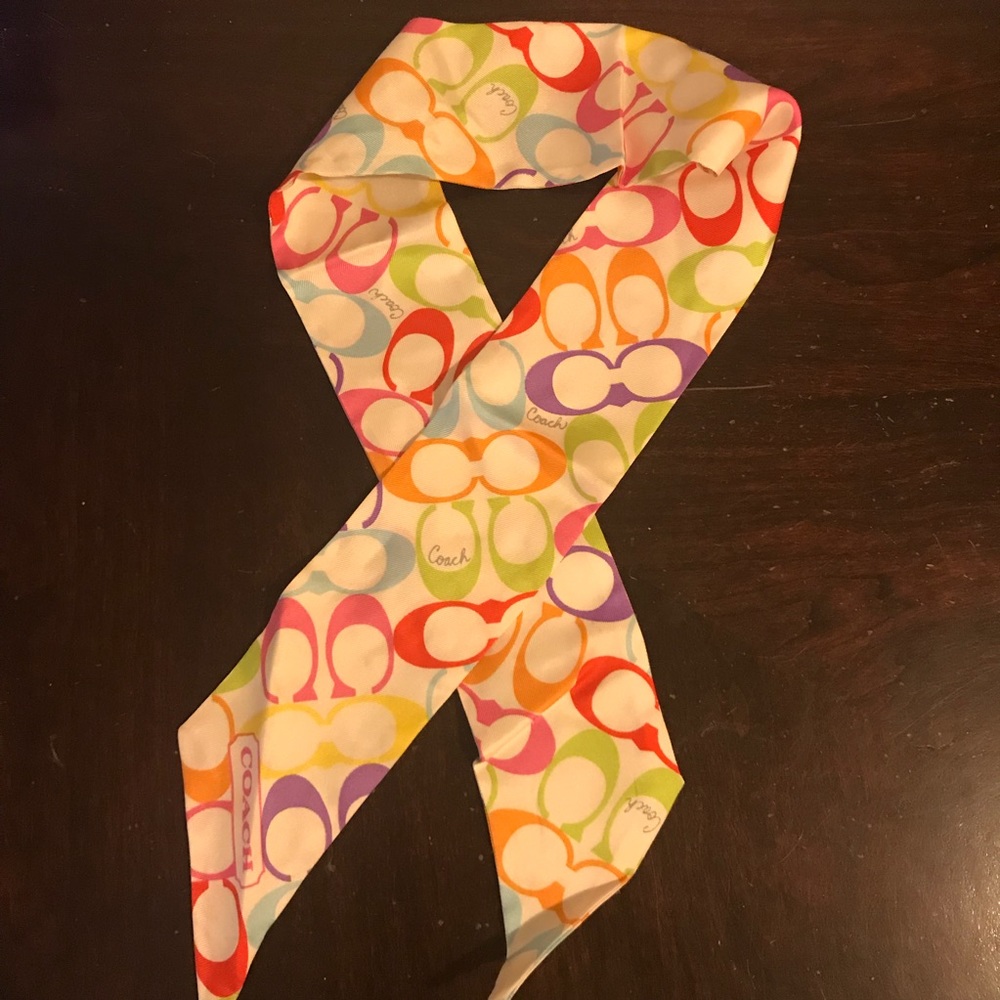 Coach silk pony/bag tie